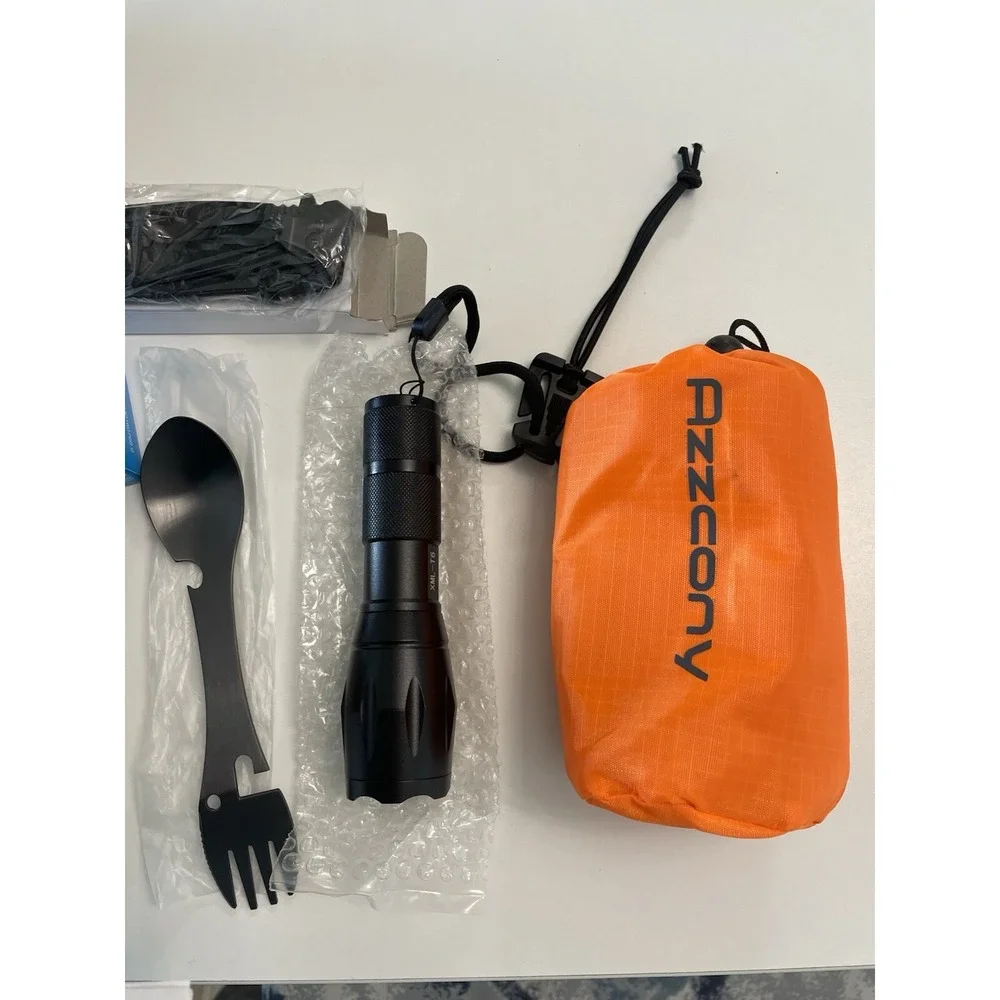 Tactical Bag W/Home Emergency  Azzcony  Survive Kit Supply's 27 Ps 1 Person New